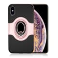 Miniatyrbild 1 av 2: iPhone 9 Plus mobilskal silikon plast avtagbar fingerring stående magnetiska bilhållare - Rosenguld multifärg