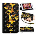 Miniatyrbild 1 av 2: Butterfly läder Samsung Galaxy A50 fodral - Guld Guld