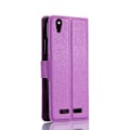 Pikkukuva 2 / 2: Huawei P10 Litsi Pintainen Nahkakotelo Standillä - Violetti Purple