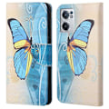 Pikkukuva 1 / 2: Wonderland OnePlus Nord CE 2 5G flip kuoret - Sininen Perhonen Blue