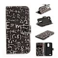 Miniatyrbild 1 av 2: LG K4 2017 mönstrat flipfodral i PU-läder - Matematisk Symbol Svart