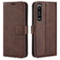 Pikkukuva 1 / 2: Sony Xperia 1 IV nahkainen lompakokkotelo - Ruskea Brown