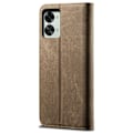 Miniatyrbillede 2 af 2: Jeans OnePlus Nord 2T flip etui - Brun Brown