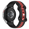 Pikkukuva 1 / 2: 22mm Universal kaksivärinen silikoni ranneke - Musta / Punainen Red