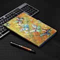 Pikkukuva 2 / 2: Huawei MediaPad T5 viileä kuvio nahkainen flip case - Perhonen Multicolor