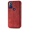 Miniatyrbillede 2 af 2: Læder Etui med A Stilfuldt Rhombus Tryk til Motorola Moto G Play (2023) - Rød Red