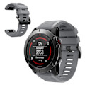 Pikkukuva 1 / 2: Garmin Fenix 5X silikoniraitainen kellonauha - Harmaa Silver grey