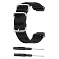 Miniatyrbillede 1 af 2: Garmin Forerunner 220 / 230 / 235 / 630 / 620 / 735 nylon Urrem - Sort Black