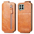 Pikkukuva 1 / 2: Vertical Flip Phone Suojakotelo With Zipper For Samsung Galaxy M53 5G - Ruskea Brown
