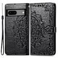 Miniatyrbillede 1 af 2: Mandala Google Pixel 7a Flip Etui - Sort Black