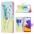 Pikkukuva 1 / 2: Wonderland Samsung Galaxy A22 5G Läppäkotelo - Feather And Lintu Multicolor