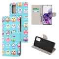 Pikkukuva 1 / 2: Wonderland Samsung Galaxy S20 Plus flip kuoret - Useita Pöllöjä Multicolor