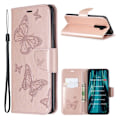 Miniatyrbild 1 av 2: Butterfly läder Xiaomi Redmi Note 8 Pro fodral - Rosa Rosa
