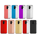 Miniatyrbillede 2 af 2: ANGIBABE Samsung Galaxy A6 Plus (2018) beskyttelsesetui i kombimaterialer med stativ - Lyserød/Sølv Multicolor