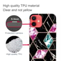 Miniatyrbilde 2 av 2: Marmordesign iPhone 13 deksel - Flis Av Svart / Cyan / Rose Multicolor