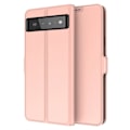 Pikkukuva 1 / 2: Sileä ja ohut premium-PU-nahkakotelo Google Pixel 6 Pro - Ruusukulta Pink