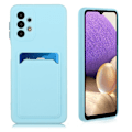 Pikkukuva 1 / 2: Card Holder Suojakuori For Samsung Galaxy A32 - Vauvasininen Blue