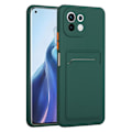 Pikkukuva 1 / 2: Card Holder Suojakuori For Xiaomi 11 Lite 5g Ne / Mi 11 Lite 5g / 11 Lite - Mustanvihreä Green