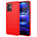 Pikkukuva 1 / 2: Carbon Flex Suojakotelo Xiaomi Redmi Note 12 - Punainen Red