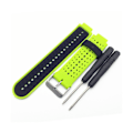 Miniatyrbillede 1 af 2: Garmin forerunner universel silikone urrem - Sort / Grøn Green