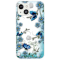 Pikkukuva 1 / 2: Butterfly iPhone 14 nahkakotelo - Perhonen Ja Kukka Blue