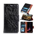 Miniatyrbillede 1 af 2: Huawei Honor 10 Lite tekstureret læder flip etui - Sort Black