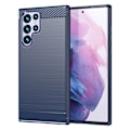 Miniatyrbillede 1 af 2: Carbon Flex Etui Samsung Galaxy S23 Ultra - Blå Blue