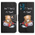 Miniatyrbillede 1 af 6: Wonderland Motorola Moto E13 Flip Etui - Bjørn Black