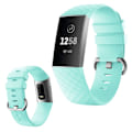 Miniatyrbild 1 av 2: Fitbit Charge 4 / 3 diamond pattern watch band - Green Size: L Grön