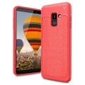 Miniatyrbillede 1 af 2: IVSO Gentry Series Samsung Galaxy A6 mobiletui i kunstlæder med inderskal i silikone og plastik - Rød Red