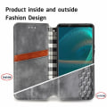 Pikkukuva 5 / 6: Nahkakotelo With A Stylish Rhombus Imprint For Sony Xperia 1 IV - Harmaa Silver grey
