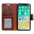 Miniatyrbild 2 av 2: iPhone XR mobilfodral delad läder silikon stående plånbok - Brun Brun