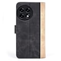 Miniatyrbillede 2 af 6: To-farvet OnePlus 11R / OnePlus Ace 2 læderetui - Sort Black