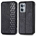 Pikkukuva 1 / 6: Nahkakotelo With A Stylish Rhombus Imprint For OnePlus Nord CE 2 5G - Musta Black