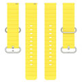 Miniatyrbillede 3 af 5: 20mm Universal wave design silikone urrem - Gul Yellow