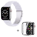 Miniatyrbillede 1 af 4: Apple Watch SE 2022 (44mm) urrem med 3 perler i resin med klart cover - Hvid White