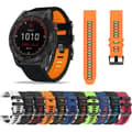 Miniatyrbillede 2 af 2: 26 mm silikonerem til Garmin- og Coros-ure - Rød / Sort Red
