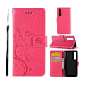 Pikkukuva 1 / 2: Huawei P30 painettu Perhonen Kukka nahkainen flip suojakotelo - Rose Pink