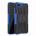 Miniatyrbild 1 av 2: Huawei Honor 10 mobilskal hårdplast TPU material utfällbart ställ däckdesign - Blå Blå