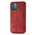 Miniatyrbillede 2 af 2: Læder Etui med A Stilfuldt Rhombus Tryk til Nokia G21 / G11 - Rød Red