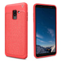 Miniatyrbillede 1 af 2: IVSO Gentry Series Samsung Galaxy A6 Plus mobiletui i kunstlæder med Litchi overflade - Rød Red