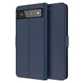 Miniatyrbillede 1 af 2: Glat og tyndt premium Google Pixel 6 Pro læderetui - Blå Blue