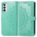 Miniatyrbild 1 av 2: Mandala läder Samsung Galaxy M23 fodral - Grön Grön