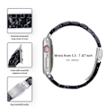Miniatyrbillede 2 af 2: Apple Watch SE 2022 (40 mm) urrem med 3 perler i resin med klart cover - Sort Mix Black