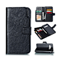 Miniatyrbillede 1 af 2: Crazy Horse Samsung Galaxy S10 Plus læder flip etui - Sort Black
