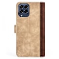 Miniatyrbillede 2 af 2: To Farvet Læder Flip Case til Samsung Galaxy M53 5g - Gul Yellow