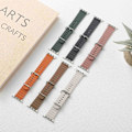 Miniatyrbild 2 av 5: Apple Watch Series 8 (41mm) klockarmband i äkta läder - Gyllene Brun Rosa