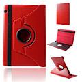 Miniatyrbillede 1 af 2: Huawei MediaPad T5 litchi læder flip etui - Rød Red