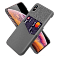 Miniatyrbild 1 av 2: Bofink iPhone Xs Max skal med korthållare - Silver/Grå Silvergrå