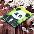 Miniatyrbillede 2 af 2: Huawei MediaPad M5 Lite 10 mønstret flipomslag i læder - Panda Multicolor